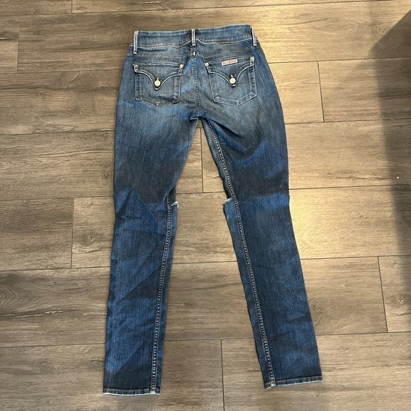 Hudson Jeans Collin Distressed Flap Pocket Skinny Jeans in BOCH Wash Size 27 - Picture 3 of 5